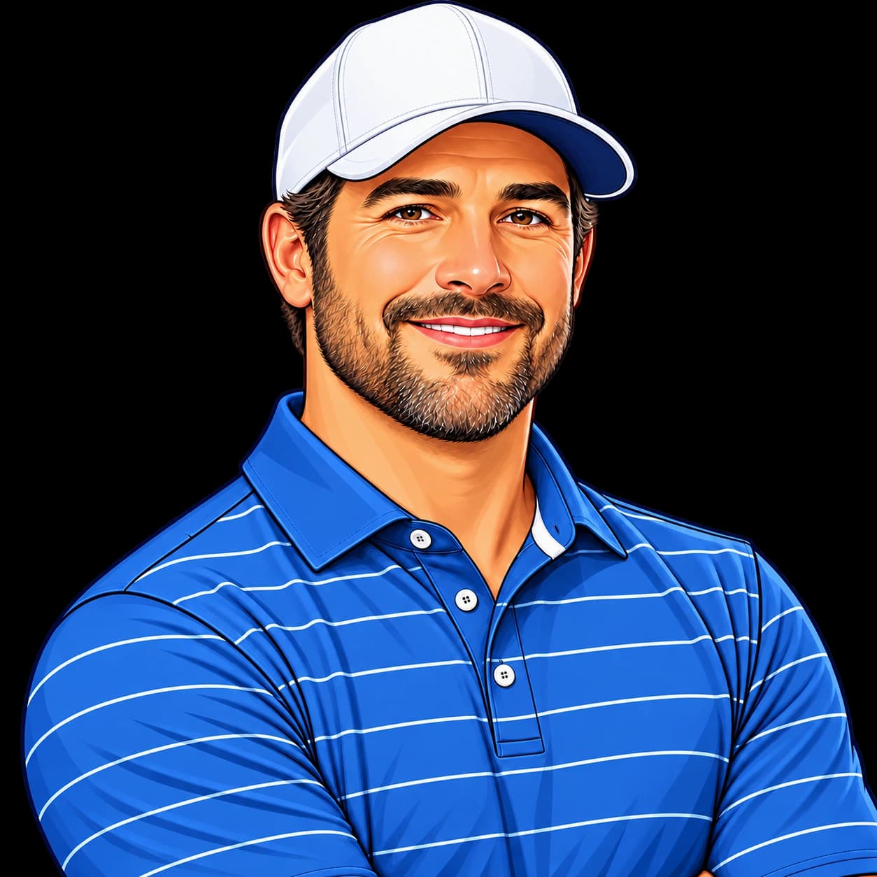 Illustrated golfer used in an example GolfClub IQ feedback story